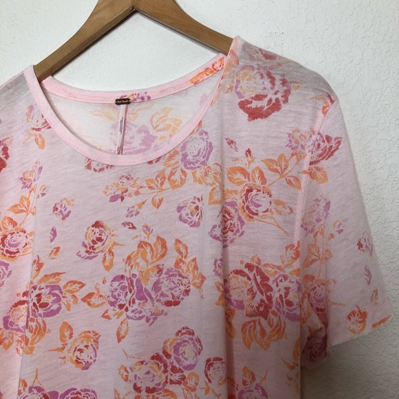 Free People Soft Relaxed Floral Tee - Picture 3 of 7